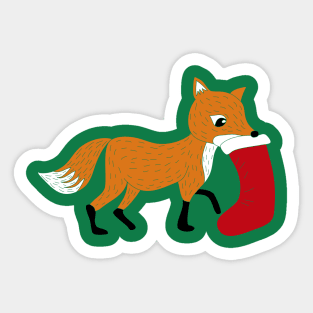 Festive as Fox Sticker